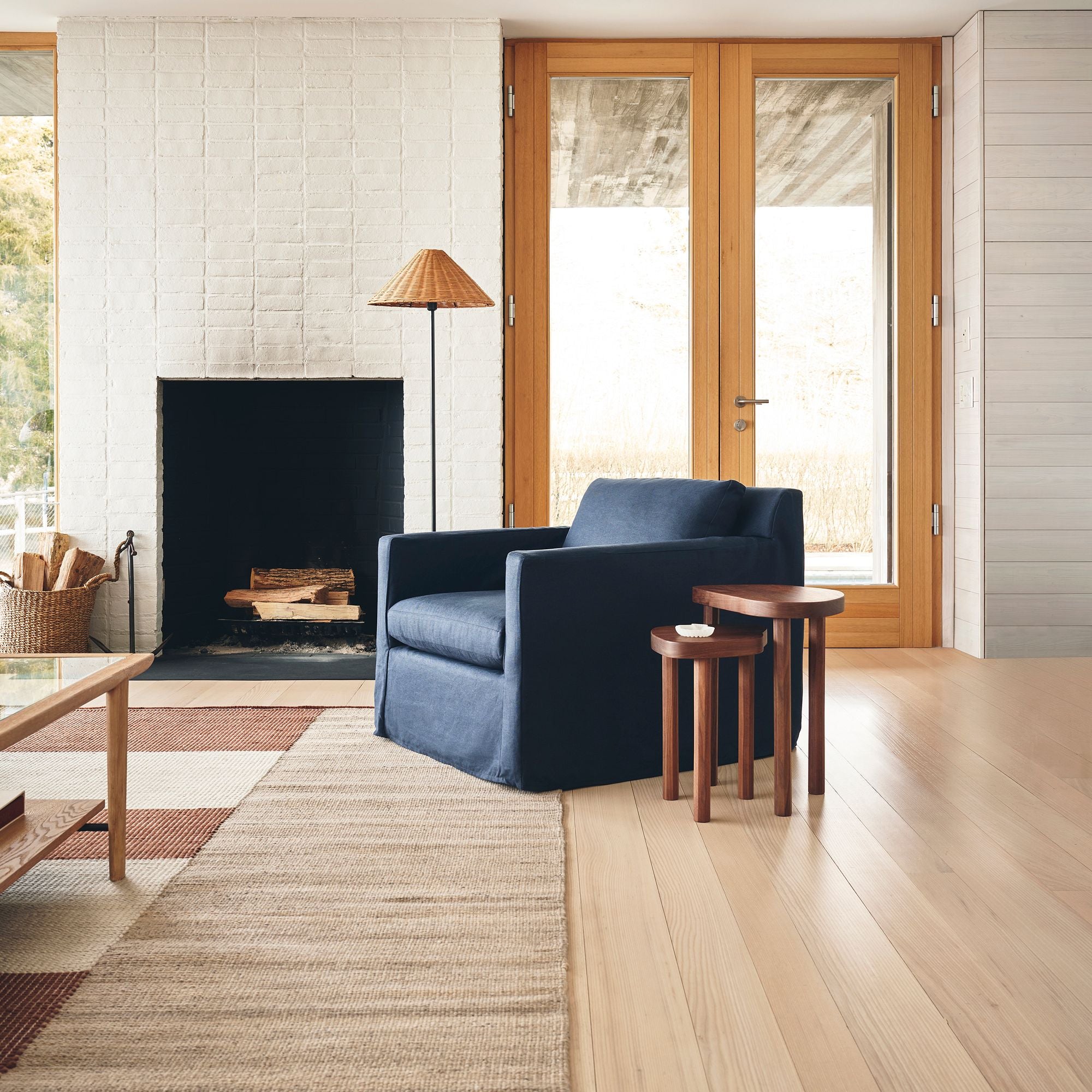 Skirted Slipcover Chair - Wooden bazar