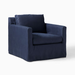 Skirted Slipcover Chair - Wooden bazar