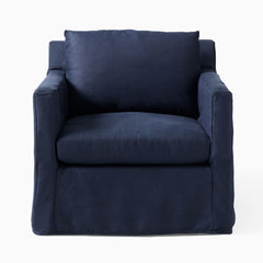 Skirted Slipcover Chair - Wooden bazar