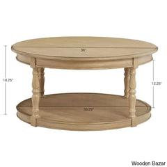 Martha Stewart Belden Caster Round Coffee And Center Table