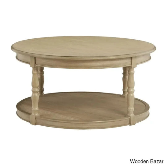 Martha Stewart Belden Caster Round Coffee And Center Table