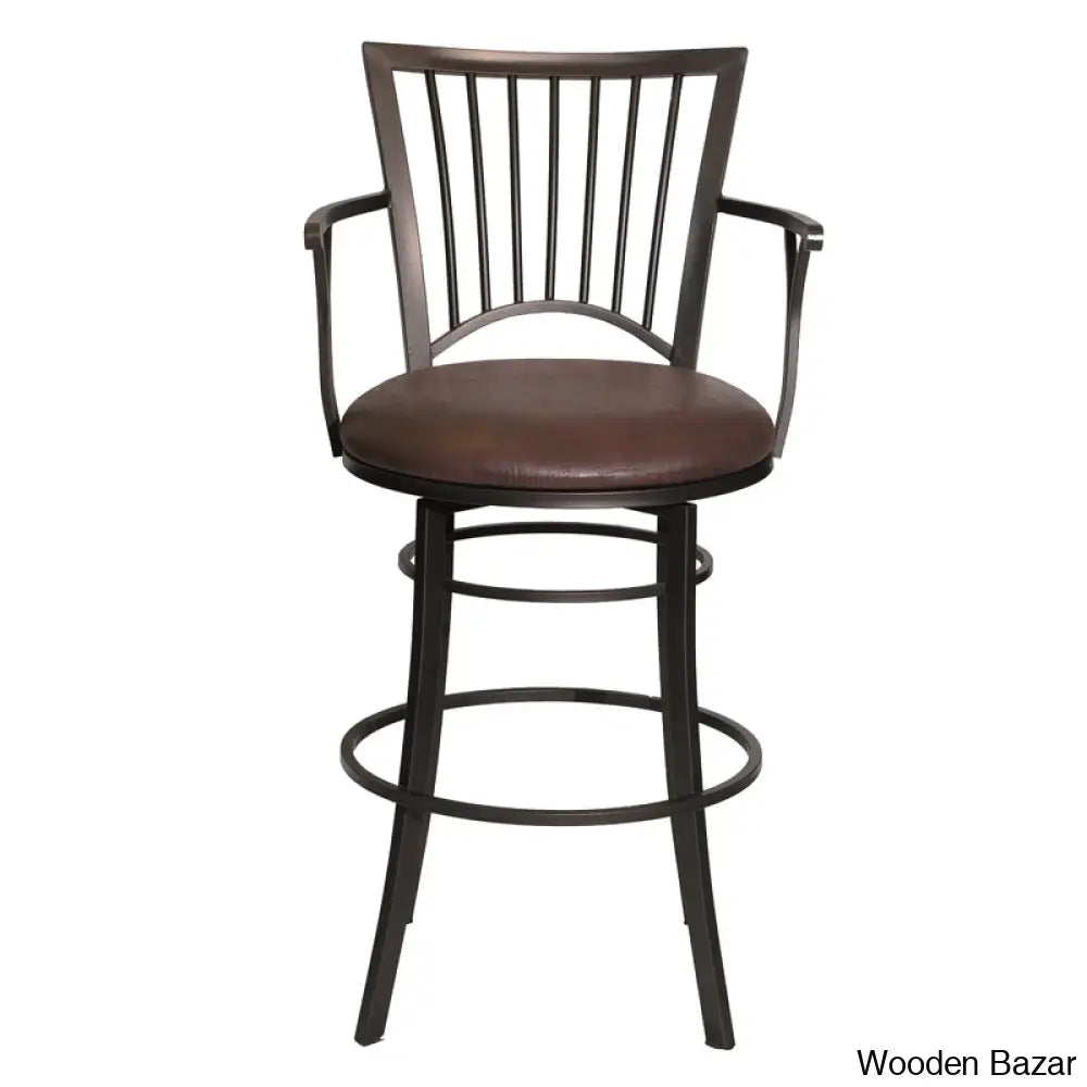 Maryrosey Swivel Upholstered Counter And Bar Stool With Metal Frame