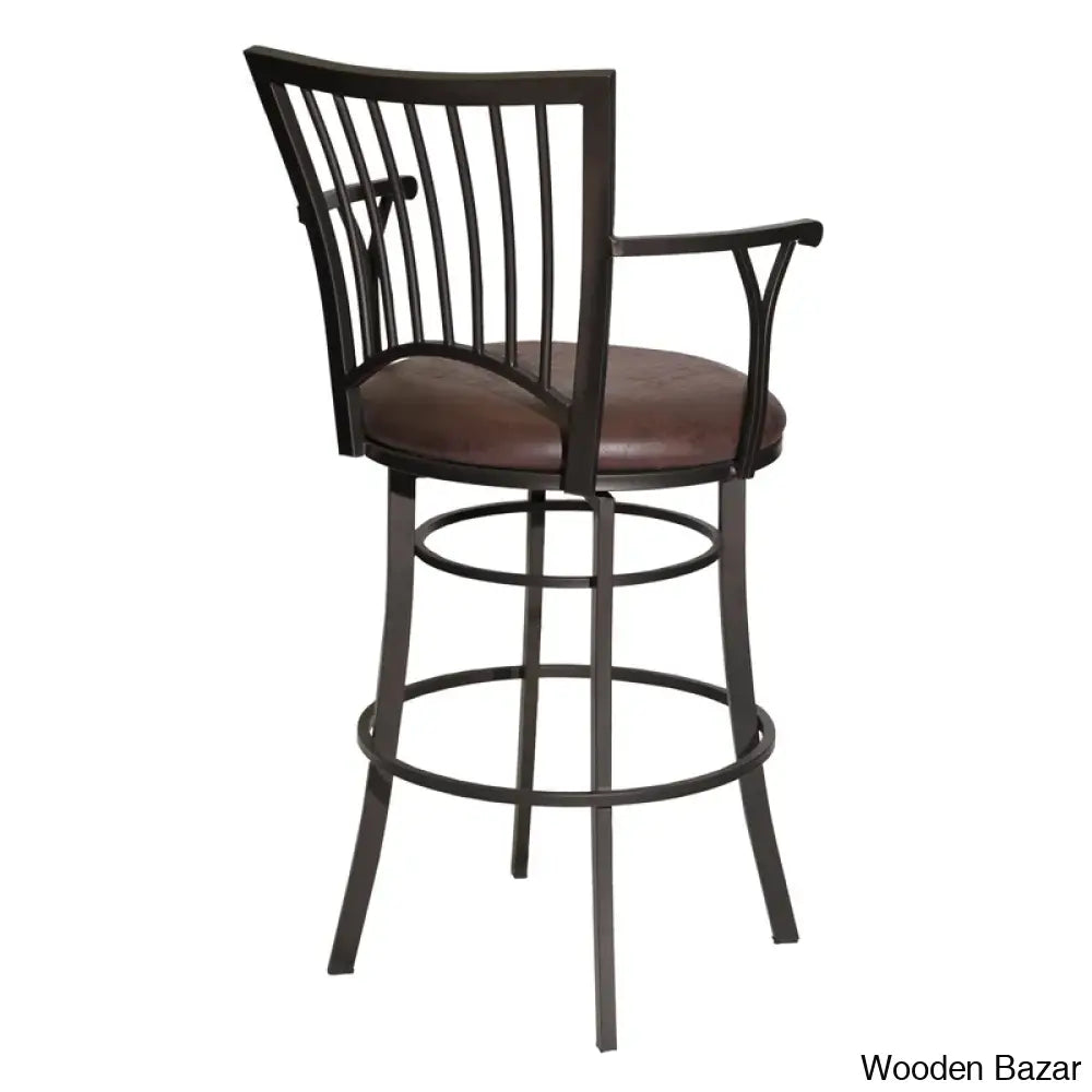 Maryrosey Swivel Upholstered Counter And Bar Stool With Metal Frame