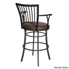 Maryrosey Swivel Upholstered Counter And Bar Stool With Metal Frame
