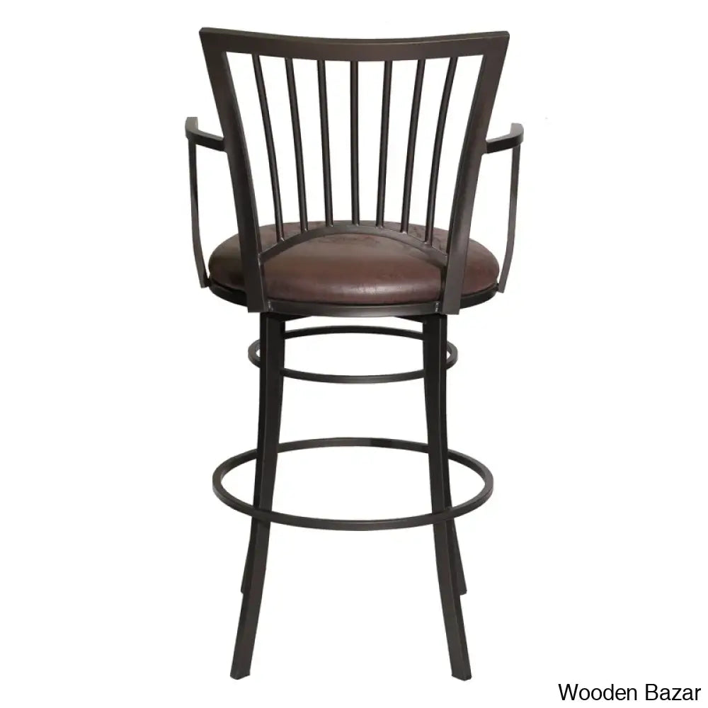 Maryrosey Swivel Upholstered Counter And Bar Stool With Metal Frame