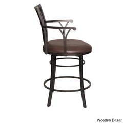 Maryrosey Swivel Upholstered Counter And Bar Stool With Metal Frame