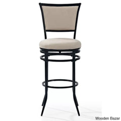 Massenac Swivel Upholstered Counter And Bar Stool With Metal Frame