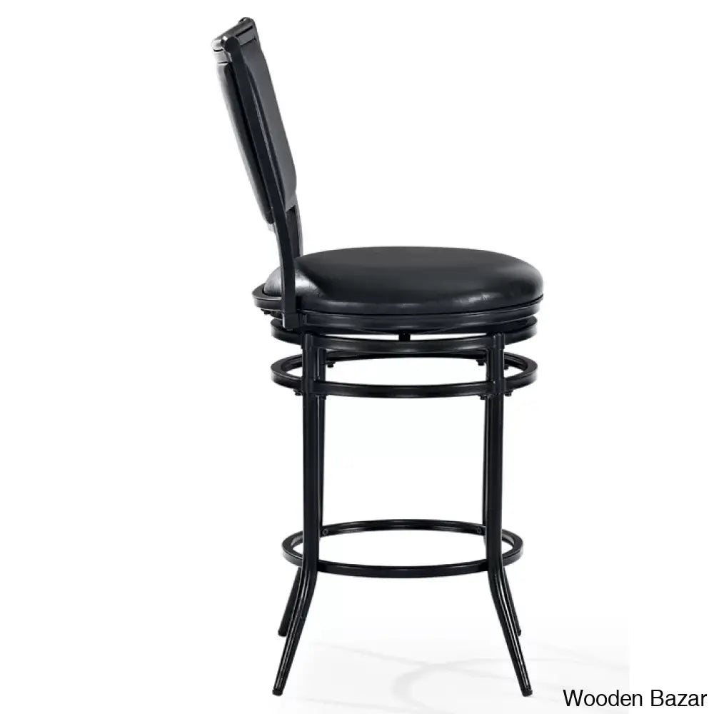 Massenac Swivel Upholstered Counter And Bar Stool With Metal Frame