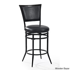 Massenac Swivel Upholstered Counter And Bar Stool With Metal Frame