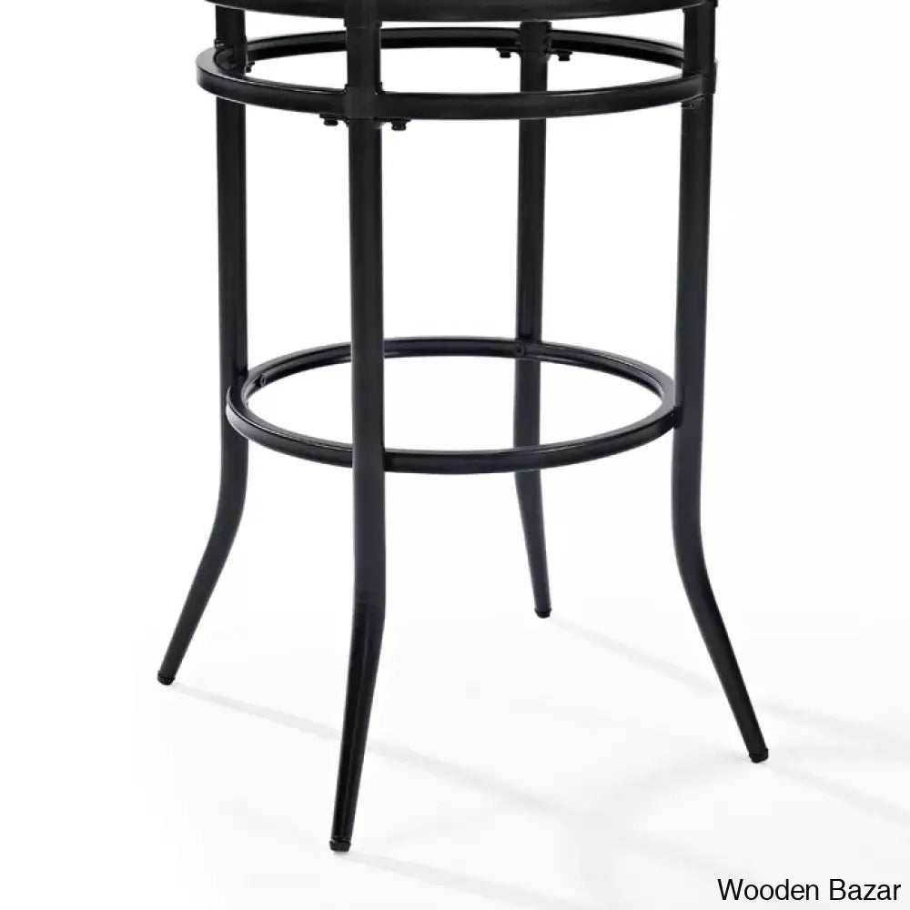 Massenac Swivel Upholstered Counter And Bar Stool With Metal Frame