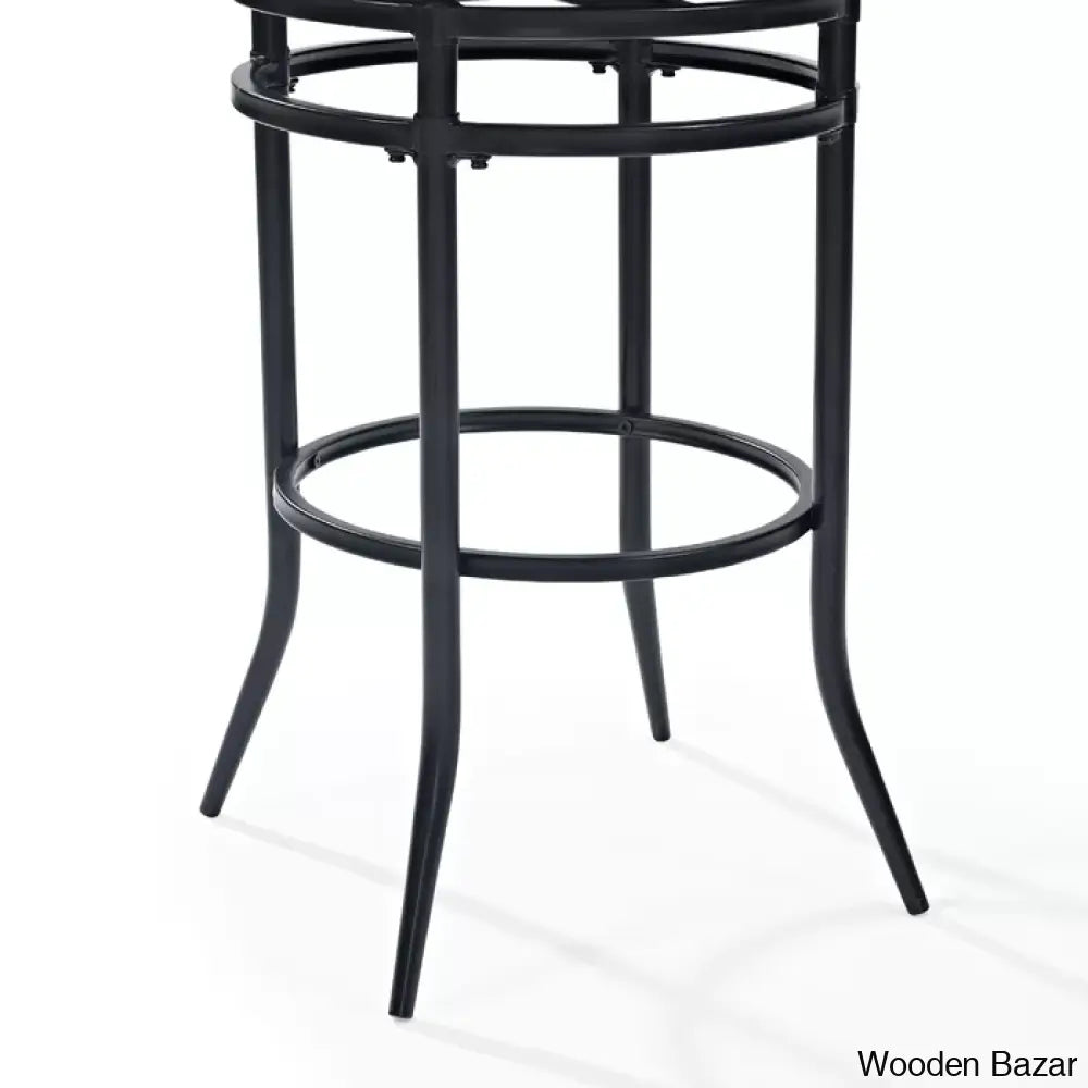 Massenac Swivel Upholstered Counter And Bar Stool With Metal Frame