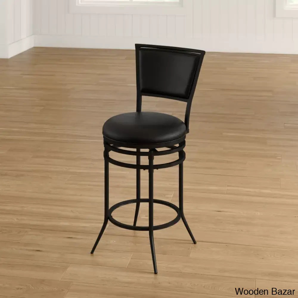 Massenac Swivel Upholstered Counter And Bar Stool With Metal Frame