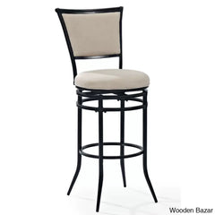 Massenac Swivel Upholstered Counter And Bar Stool With Metal Frame