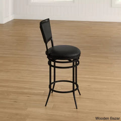 Massenac Swivel Upholstered Counter And Bar Stool With Metal Frame