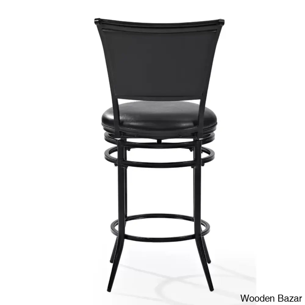 Massenac Swivel Upholstered Counter And Bar Stool With Metal Frame