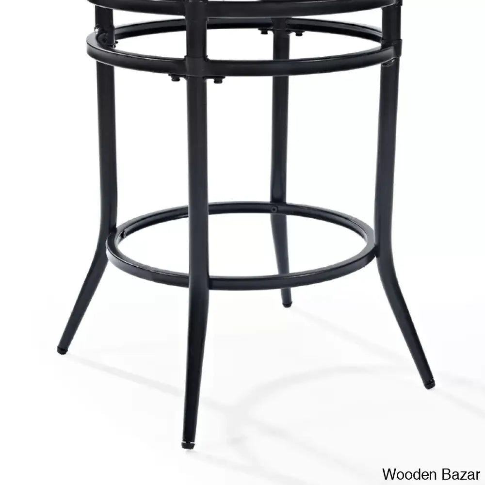 Massenac Swivel Upholstered Counter And Bar Stool With Metal Frame