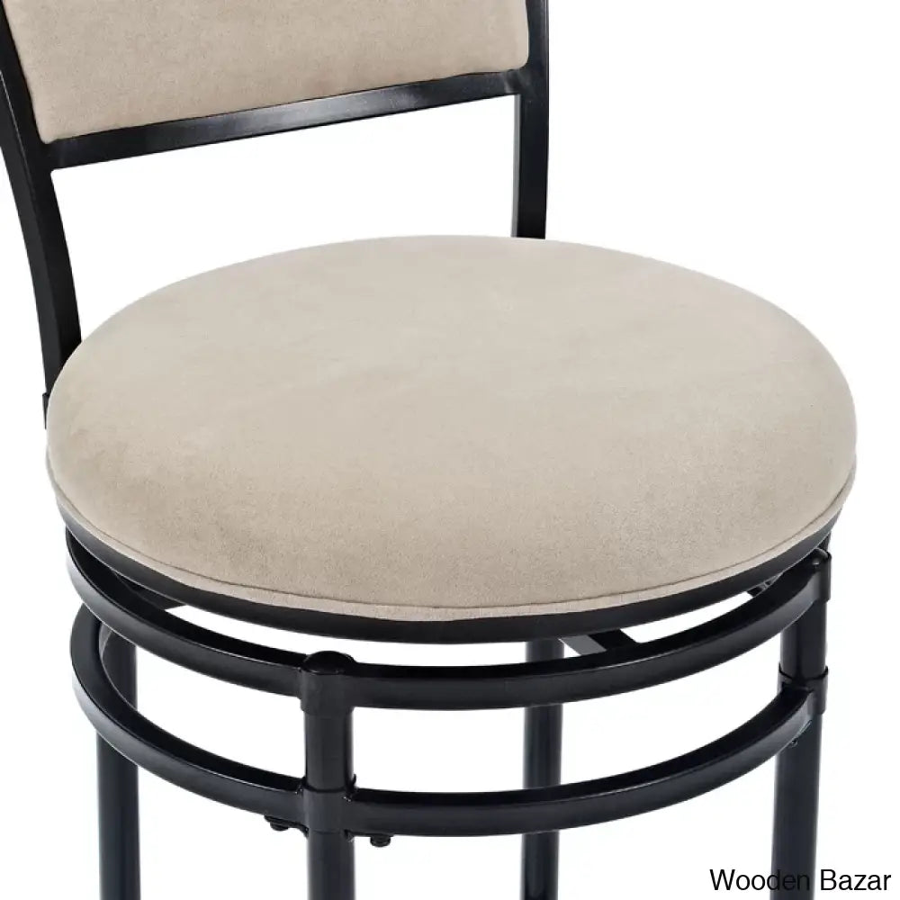 Massenac Swivel Upholstered Counter And Bar Stool With Metal Frame