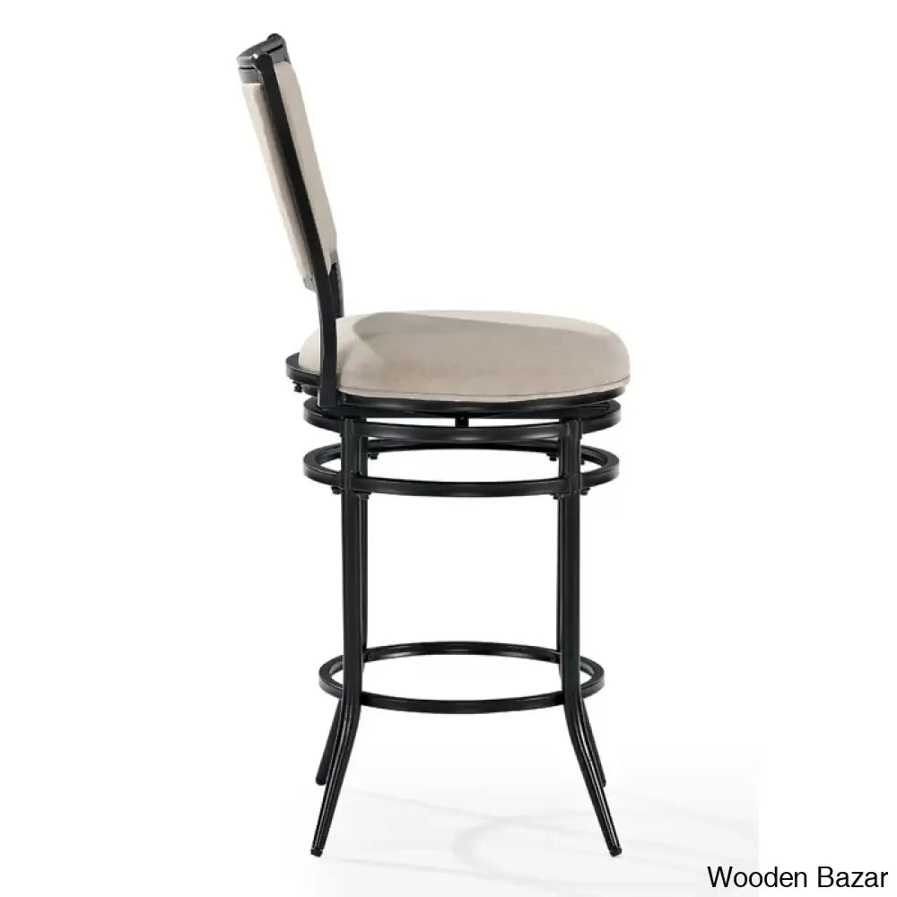 Massenac Swivel Upholstered Counter And Bar Stool With Metal Frame