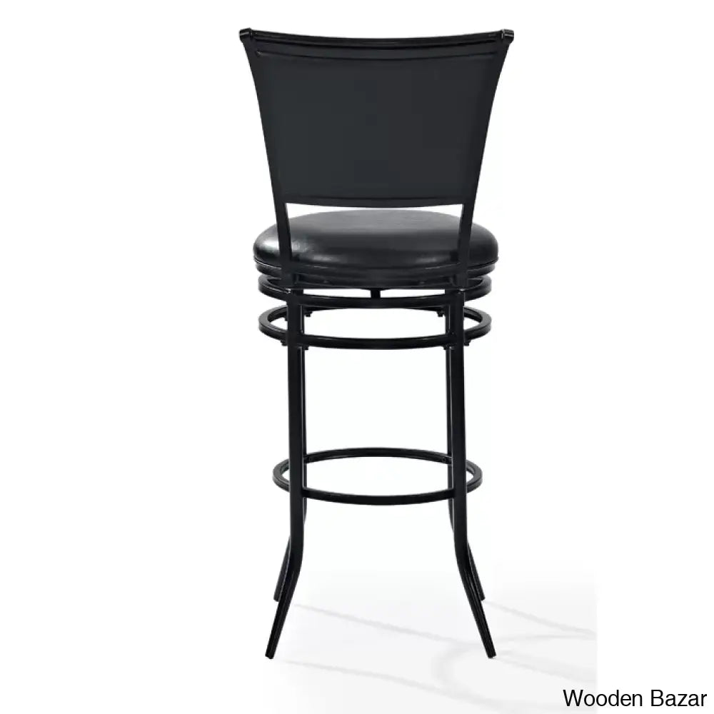 Massenac Swivel Upholstered Counter And Bar Stool With Metal Frame