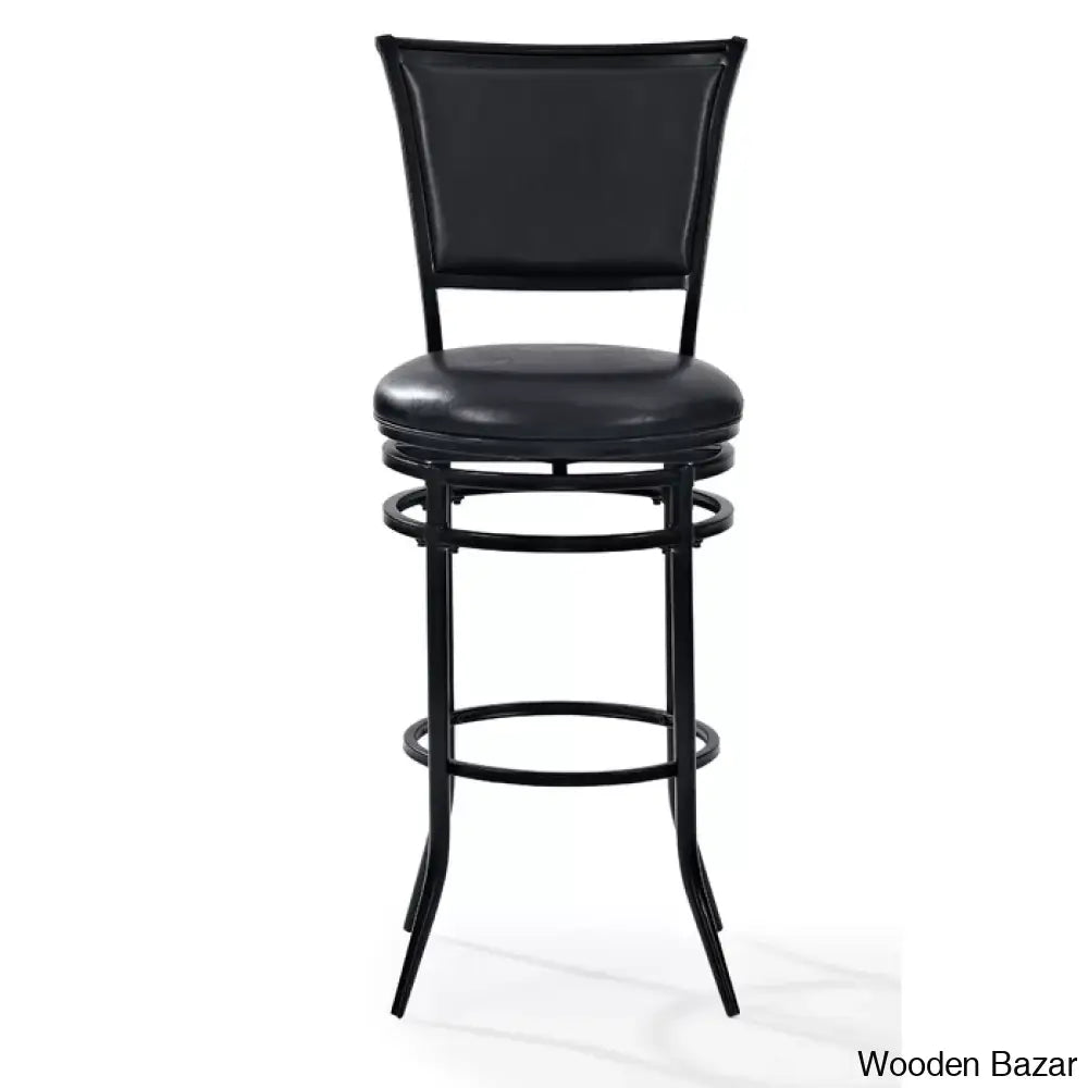 Massenac Swivel Upholstered Counter And Bar Stool With Metal Frame