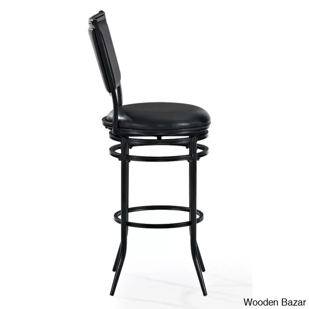 Massenac Swivel Upholstered Counter And Bar Stool With Metal Frame