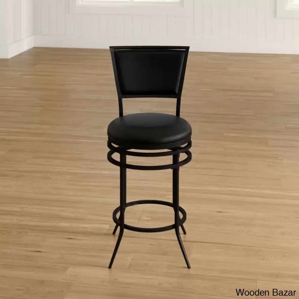 Massenac Swivel Upholstered Counter And Bar Stool With Metal Frame