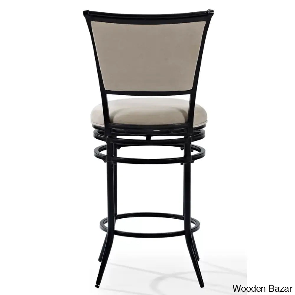 Massenac Swivel Upholstered Counter And Bar Stool With Metal Frame