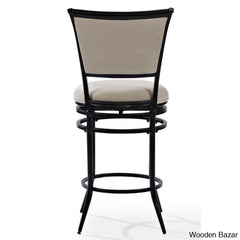 Massenac Swivel Upholstered Counter And Bar Stool With Metal Frame
