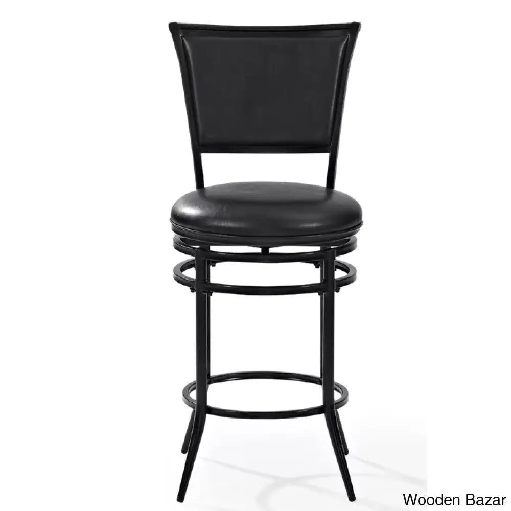 Massenac Swivel Upholstered Counter And Bar Stool With Metal Frame