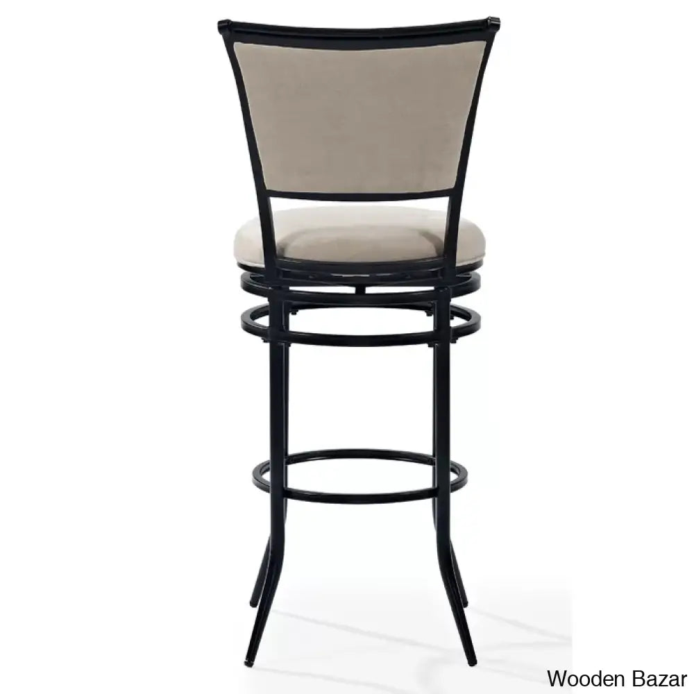 Massenac Swivel Upholstered Counter And Bar Stool With Metal Frame