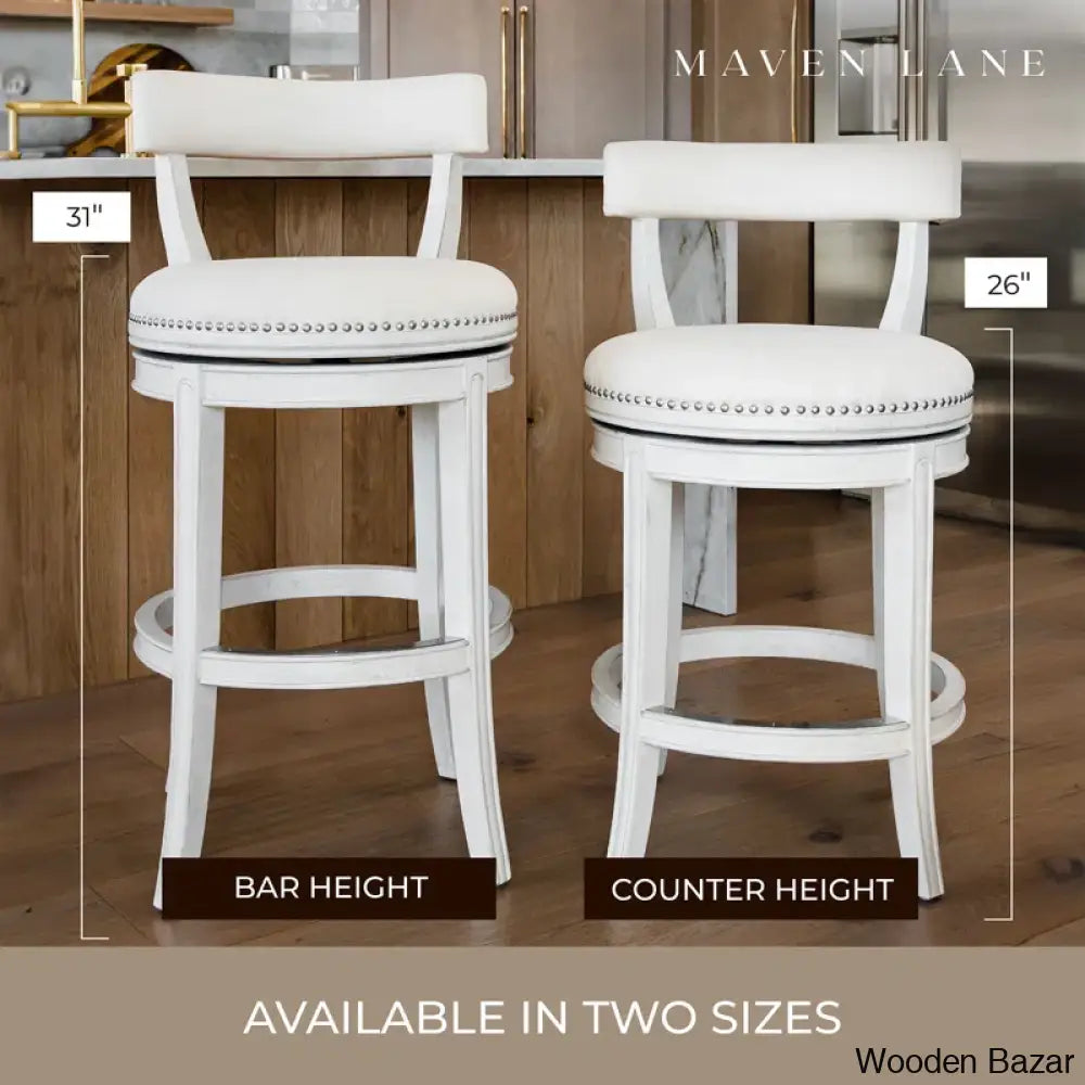 Mavenb Lane Alexander Swivel Counter And Bar Stool With Fabric Upholstery