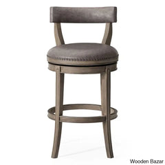 Mavenk Swivel Lane Alexander Counter And Bar Stool With Vegan Leather Upholstery