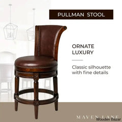 Mavenp Swivel Lane Pullman Counter And Bar Stool With Fabric Upholstery