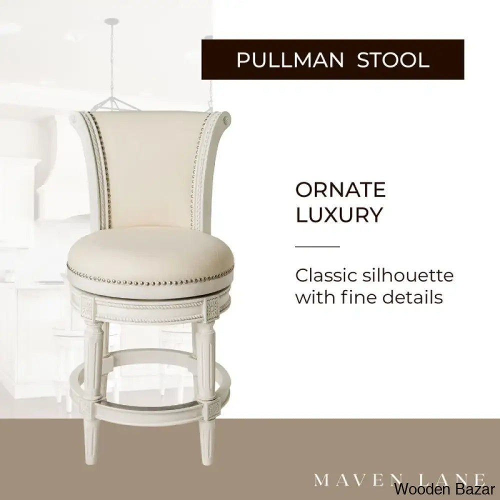 Mavenp Swivel Lane Pullman Counter And Bar Stool With Fabric Upholstery