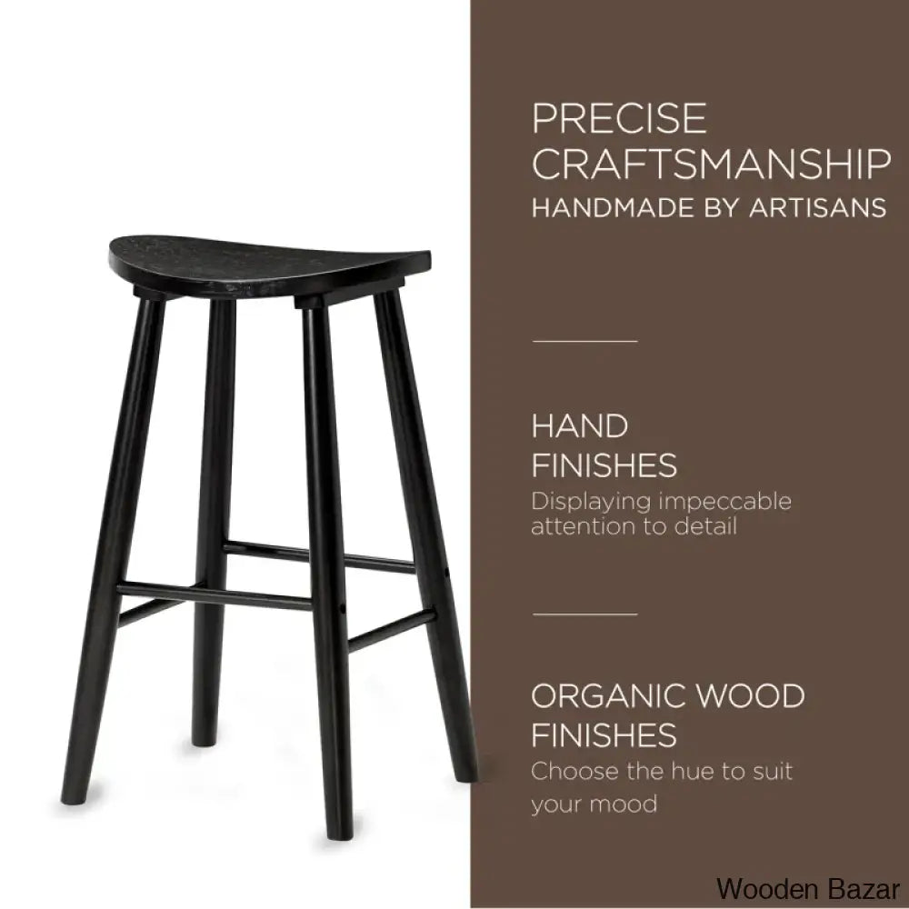 Mavenu Lane Luna Counter And Bar Stool In Wood Finish