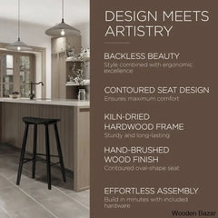 Mavenu Lane Luna Counter And Bar Stool In Wood Finish