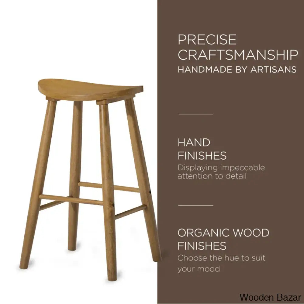 Mavenu Lane Luna Counter And Bar Stool In Wood Finish