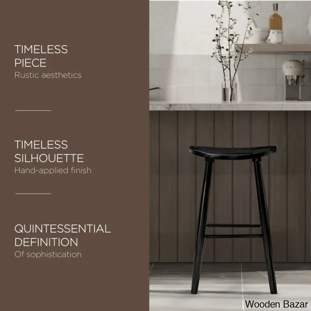 Mavenu Lane Luna Counter And Bar Stool In Wood Finish