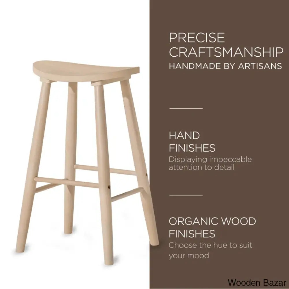 Mavenu Lane Luna Counter And Bar Stool In Wood Finish