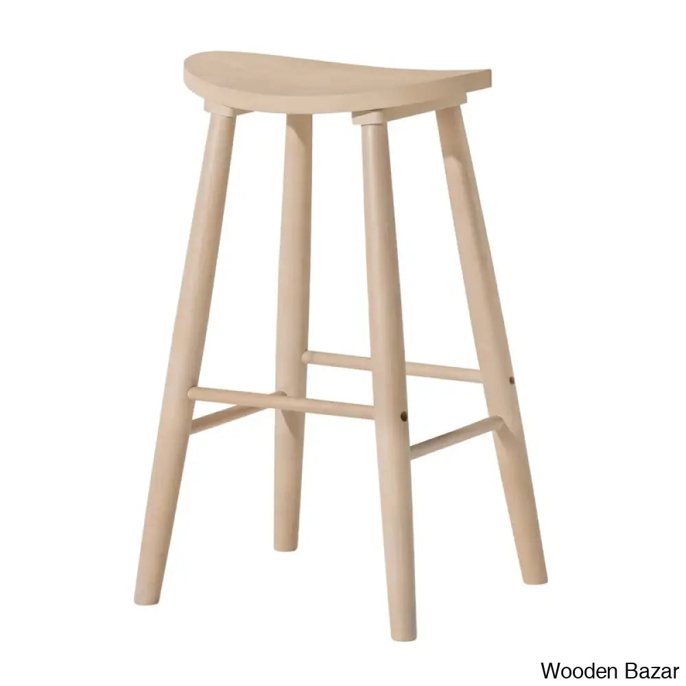 Mavenu Lane Luna Counter And Bar Stool In Wood Finish Light Oak / Bar (31’’ Seat Height)