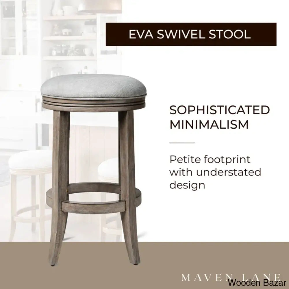 Mavenx Swivel Lane Eva Counter And Bar Stool With Fabric Upholstery