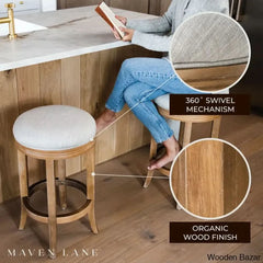 Mavenx Swivel Lane Eva Counter And Bar Stool With Fabric Upholstery