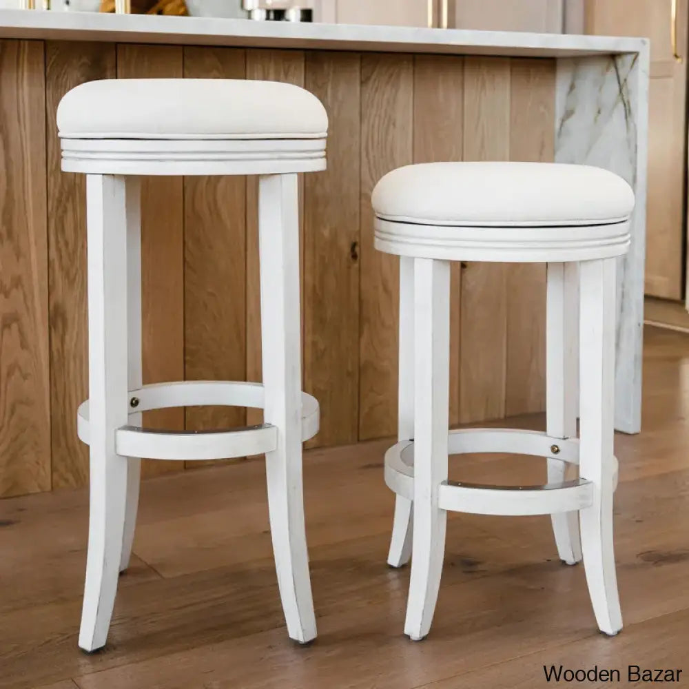 Mavenx Swivel Lane Eva Counter And Bar Stool With Fabric Upholstery