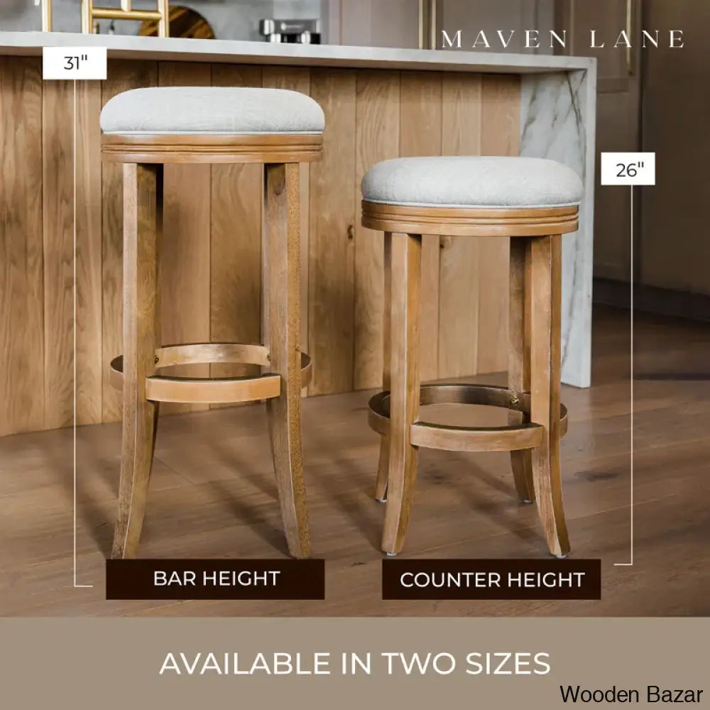 Mavenx Swivel Lane Eva Counter And Bar Stool With Fabric Upholstery