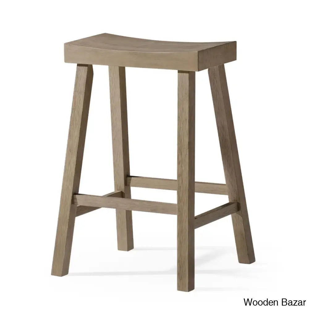 Mavenz Lane Swivel Vincent Wooden Kitchen Counter And Bar Stool