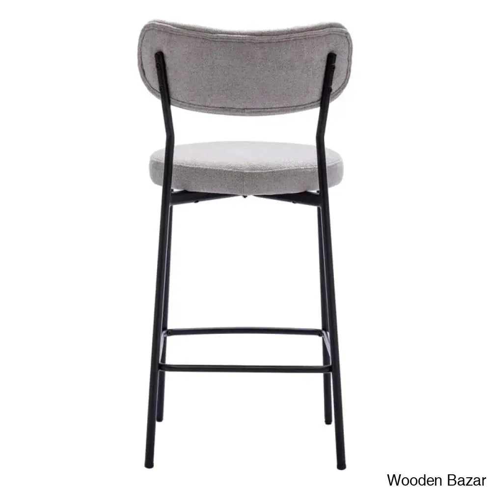 Medfielde Swivel 26’’ Modern Upholstered Counter And Bar Stools With Curved Backrest (Set Of 2)