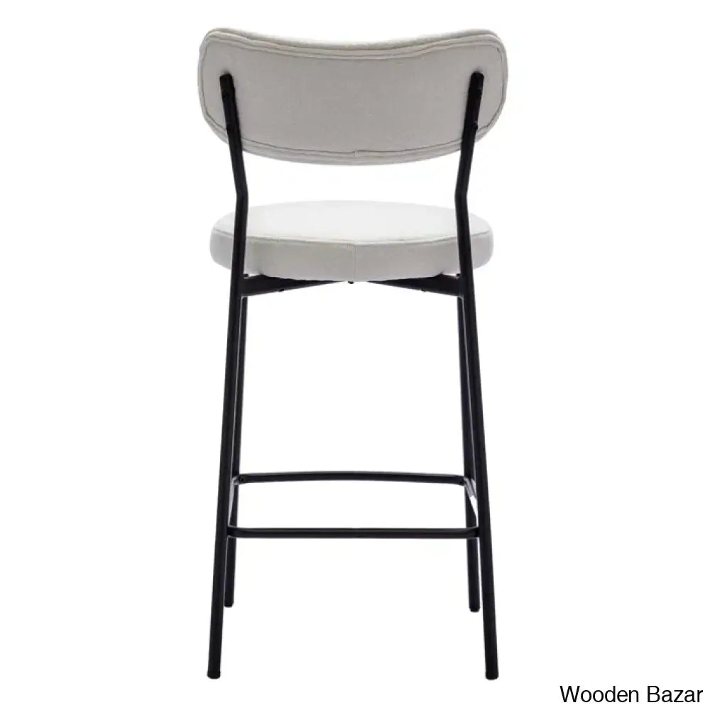 Medfielde Swivel 26’’ Modern Upholstered Counter And Bar Stools With Curved Backrest (Set Of 2)