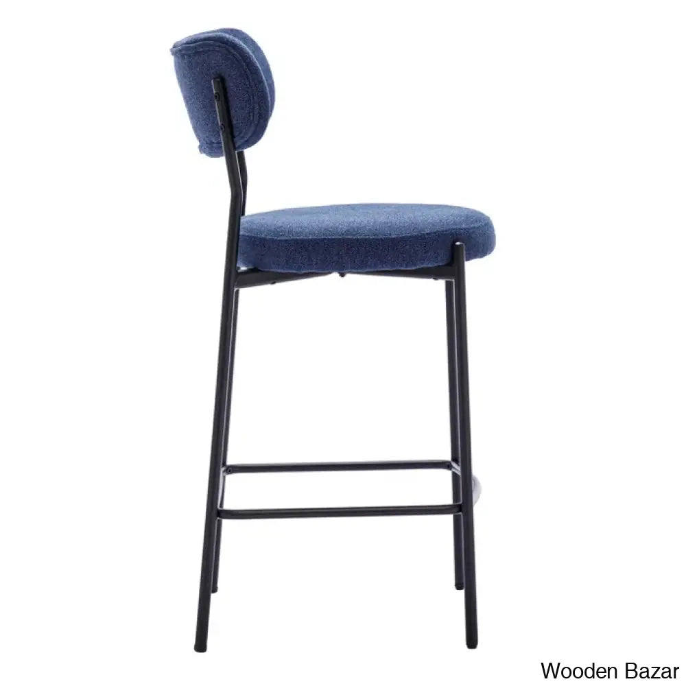 Medfielde Swivel 26’’ Modern Upholstered Counter And Bar Stools With Curved Backrest (Set Of 2)