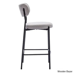 Medfielde Swivel 26’’ Modern Upholstered Counter And Bar Stools With Curved Backrest (Set Of 2)
