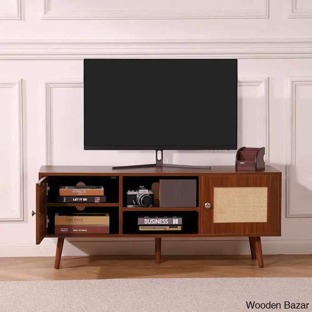 Media Console Cabinet For Large Tv’s Entertainment Center